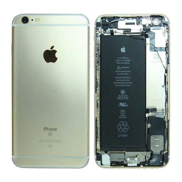 iPhone 6S Plus Baksida med Komplett Ram med Batteri - Guld (Bega Guld