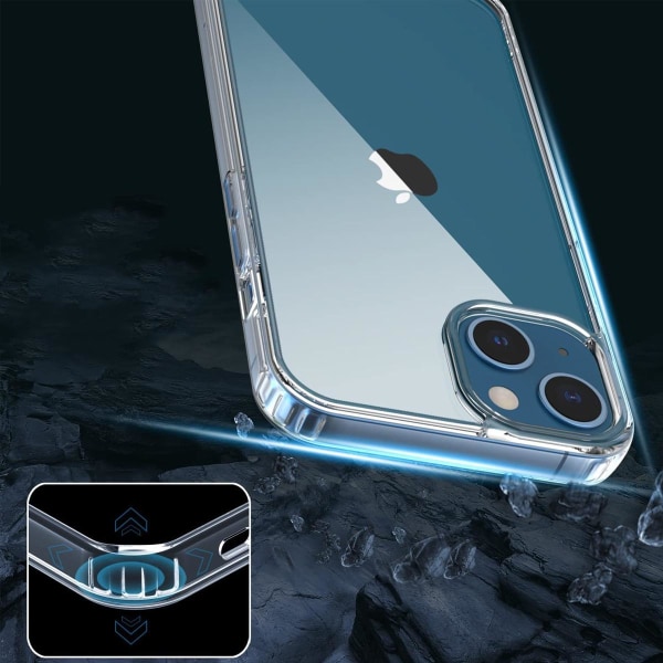 iPhone 13 Skal - Stöttåligt Rvelon Transparent Transparent