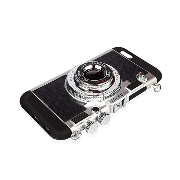 Mobilskal Silikon iPhone 7/8 Plus Kameramotiv - Svart Svart