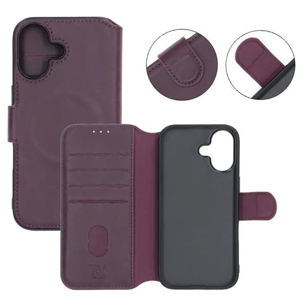 Rvelon Plånboksfodral för iPhone 17 - Lila lila