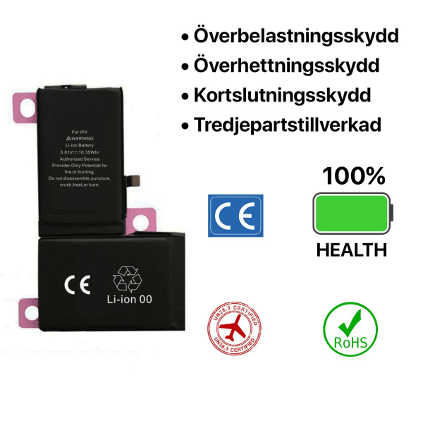 iPhone X Batteri Hög Kvalité