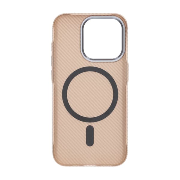 iPhone 15 Pro Max Mobilskal Carbonmönstrad - Guld Gold