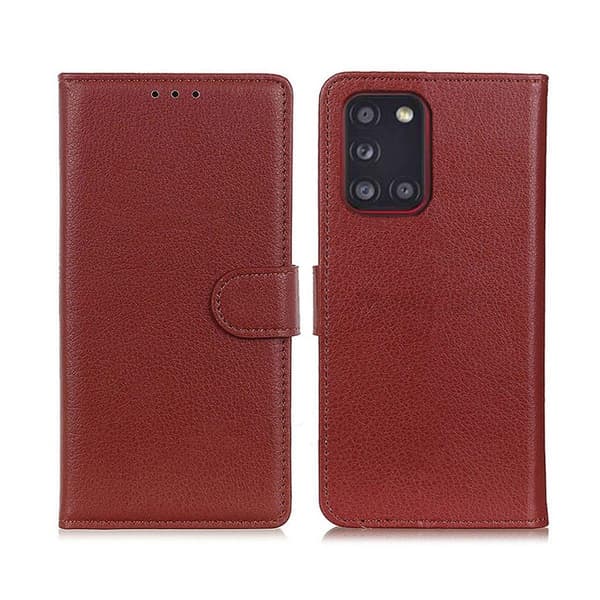 Samsung Galaxy A31 4G Plånboksfodral med Stativ - Brun Brown