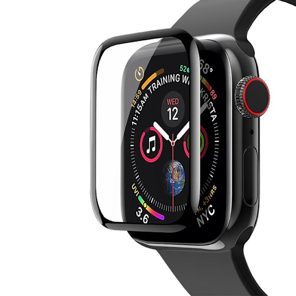 Skärmskydd Apple Watch 4/5/6/SE 44mm - Härdat Glas Svart