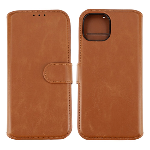 iPhone 15 Plånboksfodral Magnet Rvelon - Brun Brown