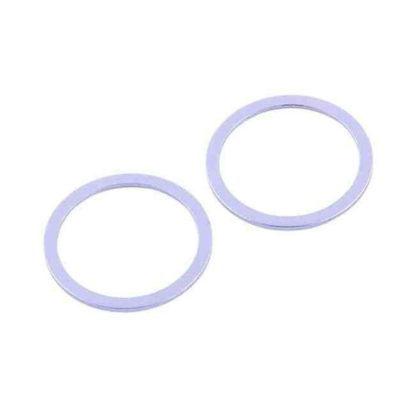 iPhone 12 Linsskydd med Metallram - Lila (2-pack) Lila