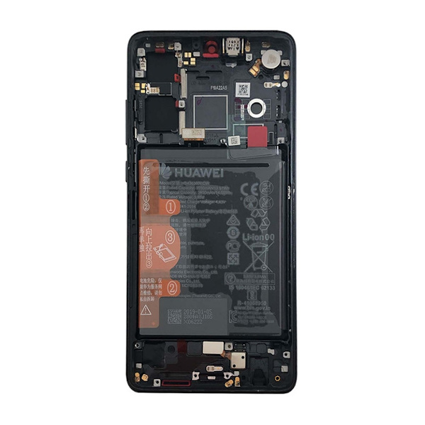 Huawei P30 Skärm med LCD Display och Batteri Original - Svart Black