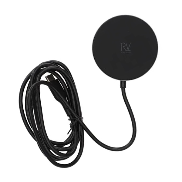 Rvelon Trådlös MagSafe Laddare med Stativ Qi2 15W USB-C - Grå Black