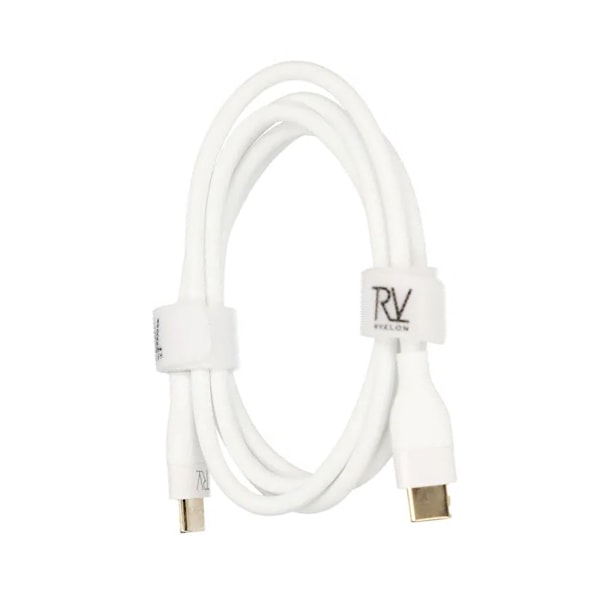 USB C till USB C Kabel Rvleon - 1 Meter Vit White