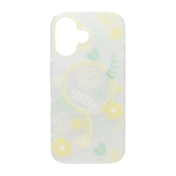 Matt MagSafe-skal med blommor för iPhone 17 - Gul