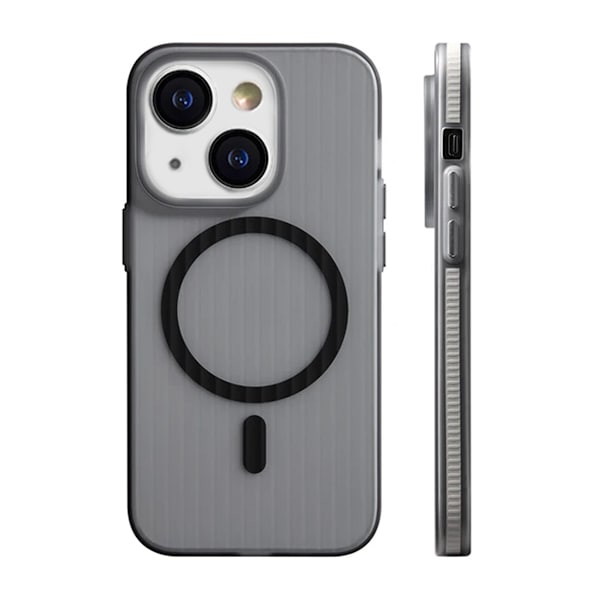 iPhone 14/13  Mobilskal Korrugerad Anti-Halk - Grå Grey