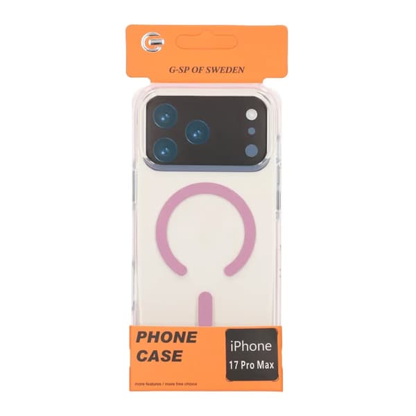 Mobilskal Magnet Dubbelskydd för iPhone 17 Pro Max - Rosa vaaleanpunainen