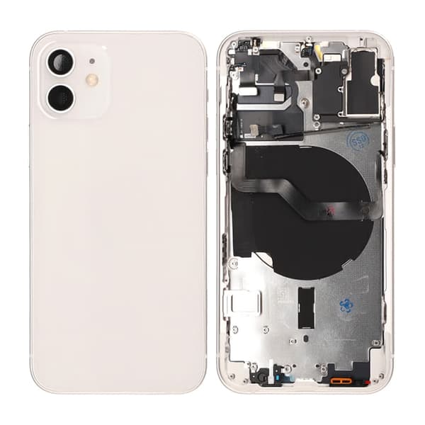 iPhone 12 Baksida med Komplett Ram OEM - Vit Vit