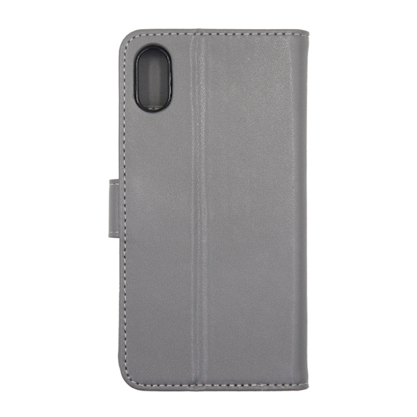 iPhone X/XS Plånboksfodral Läder med Stativ - Grå Brown