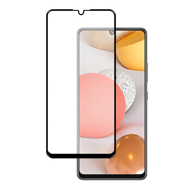 Skärmskydd Samsung A42 5G - 3D Härdat Glas Svart Svart