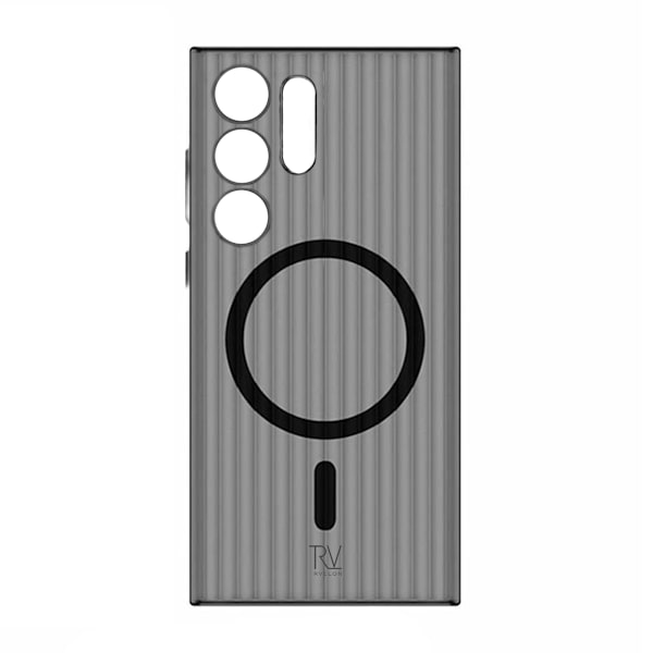 Samsung Galaxy S24 Ultra Mobilskal Korrugerad med Magnet Rvelon - Svart Svart