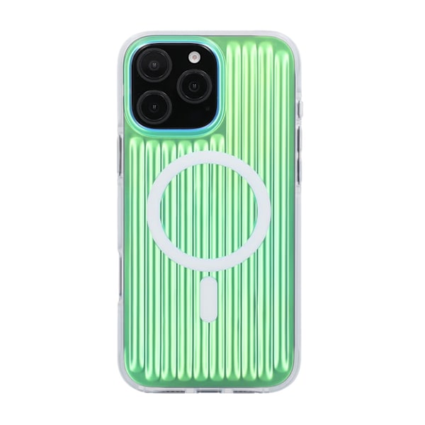 iPhone 16 Pro Max Stöttåligt Mobilskal Magsafe Reflektionsfärg - Grön Green