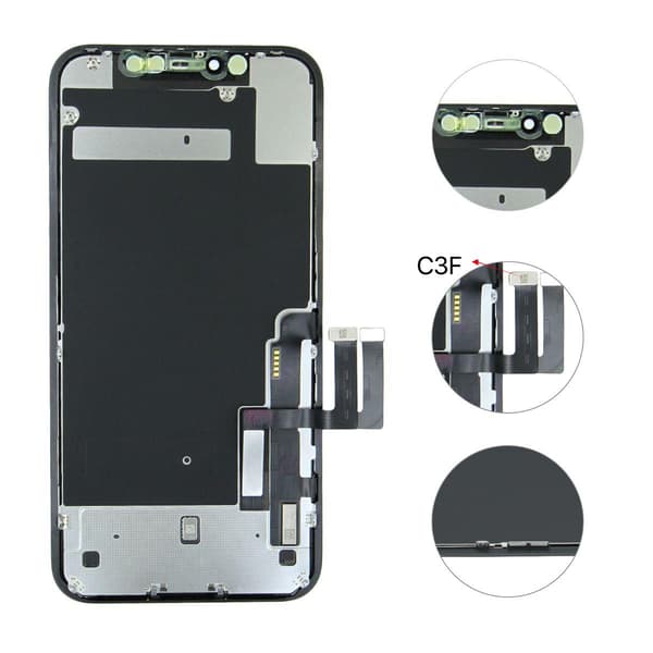 iPhone 11 LCD Skärm Refurbished - Svart Svart
