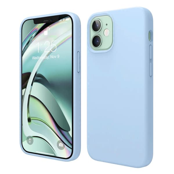 Rvelon Skal Silikon MagSafe för iPhone 12 och 12 Pro - Ljusblå blå