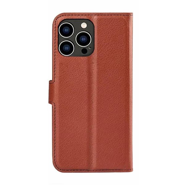 iPhone 15 Pro Max Plånboksfodral med stativ - Brun Brun