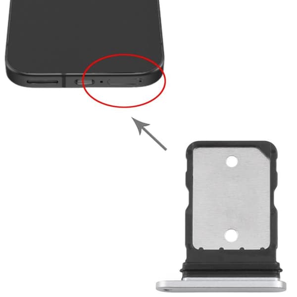 Google Pixel 9a Simkortshållare - Vit hvid