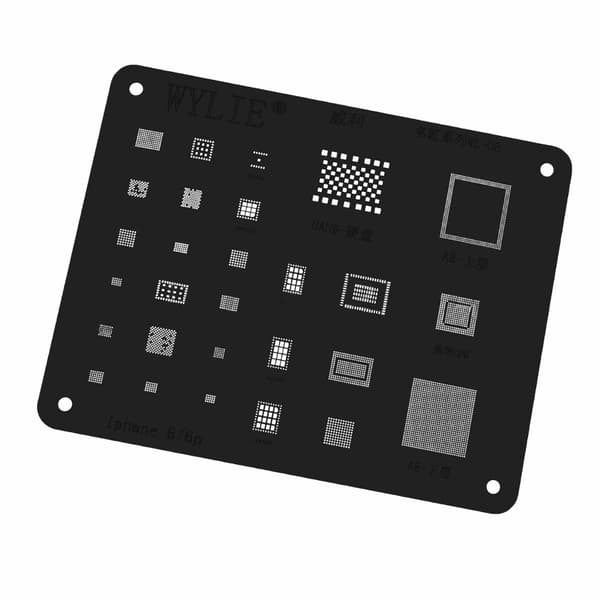 BGA Reballing Stencil till iPhone 6/6 Plus - WYLIE Svart