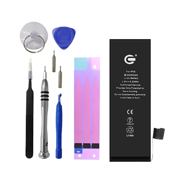 iPhone 5S Batteri Kit Black