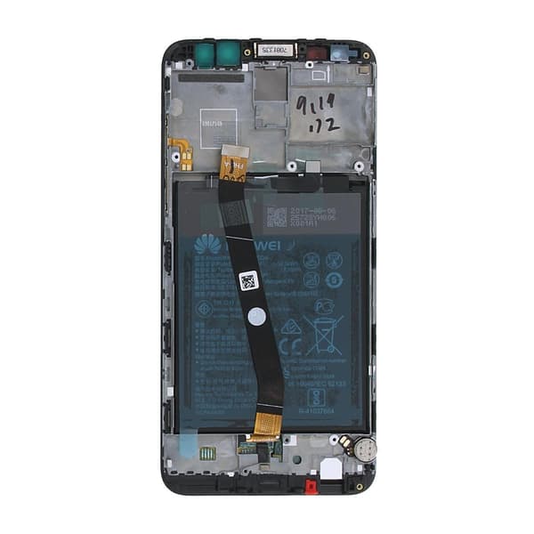 100% Original Huawei Mate 10 Lite Display module frontcover + LCD + Digitizer + Battery black Svart