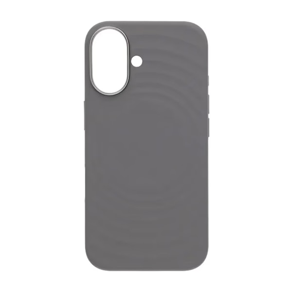 Mobilskal Silikon för iPhone 16 - Grå med Kameraskydd grå