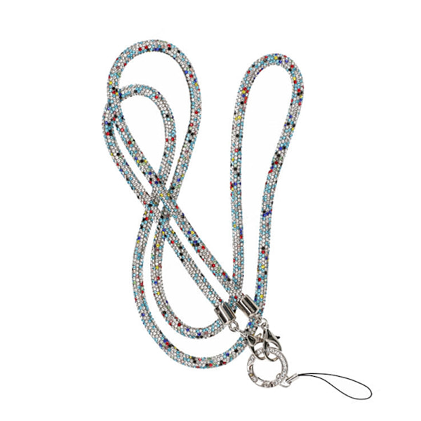 Mobilband Halsband 120cm - Flerfärgad glitter