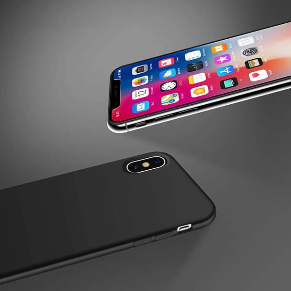 iPhone X/XS Silikonskal Rvelon - Svart Black