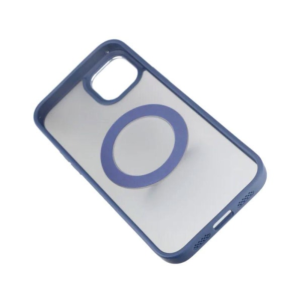 iPhone 15 Plus Skal med MagSafe Stativ Rvelon - Blå Blå