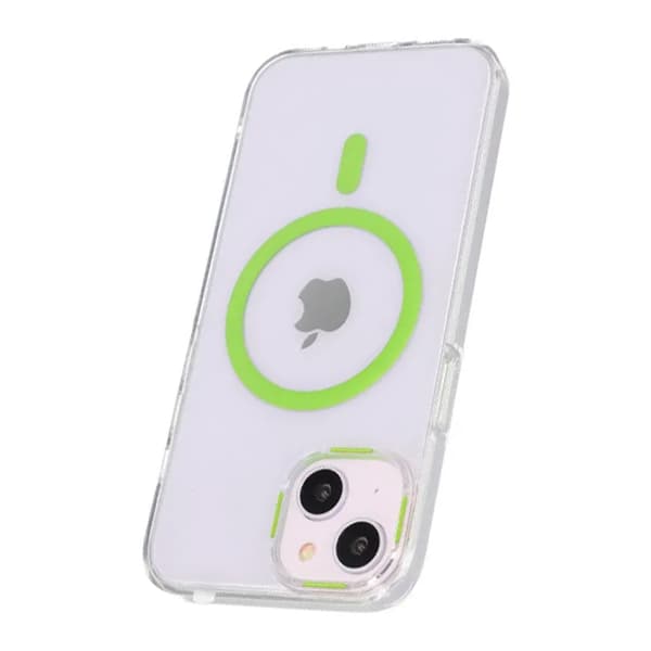 iPhone 15 Stöttålig Mobilskal med Magsafe - Grön Green