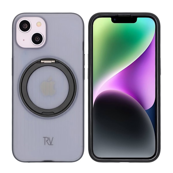 iPhone 13/14 Rvelon Skal Roterande Magnet Stativ - Svart Svart
