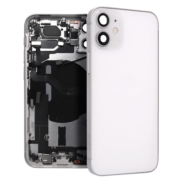 iPhone 12 Mini Baksida med Komplett Ram - Vit White