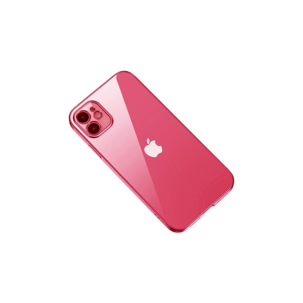iPhone 12 Mobilskal med Kameraskydd - Röd/transparent Red