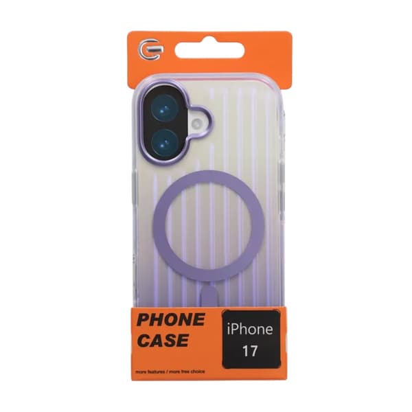 Mobilskal Korrugerad MagSafe för iPhone 17 - Ljuslila Purple