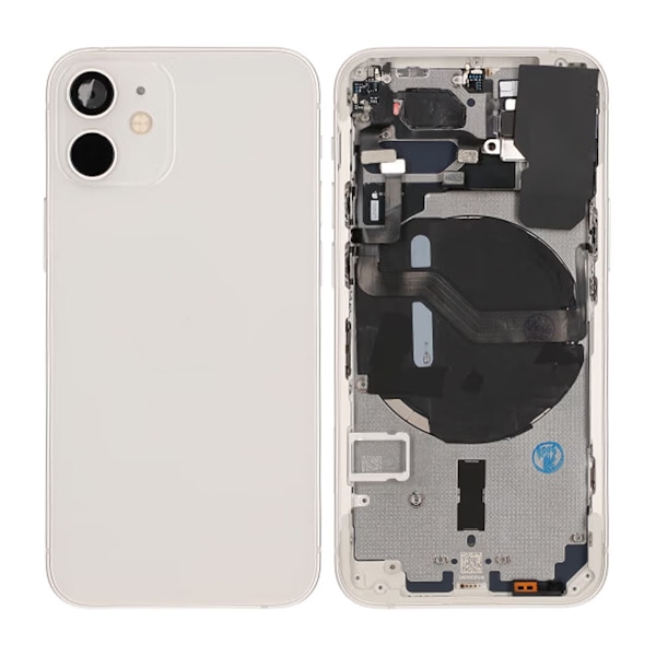 iPhone 12 Mini Baksida Komplett Med Smådelar - Vit Vit