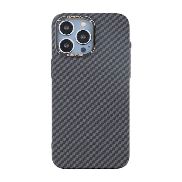 iPhone 15 Pro Max Mobilskal i Kolfiber - Svart Svart