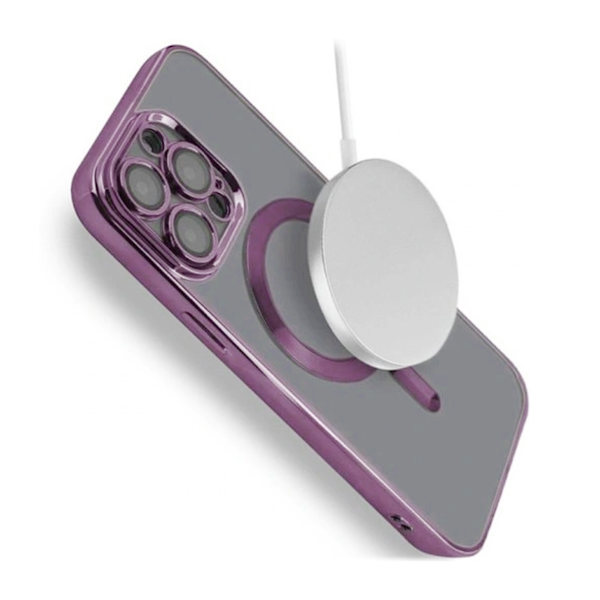 Luxury Mobilskal med Magsafe iPhone 15 Pro Max - Lila Lila
