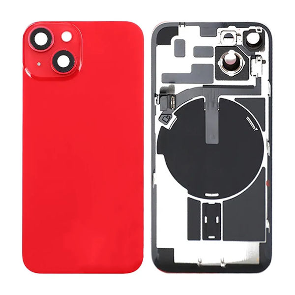 iPhone 14 Baksida Glas - Röd Red