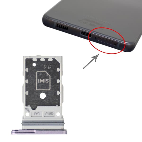 Samsung Galaxy S21 FE Simkortshållare - Lila Purple