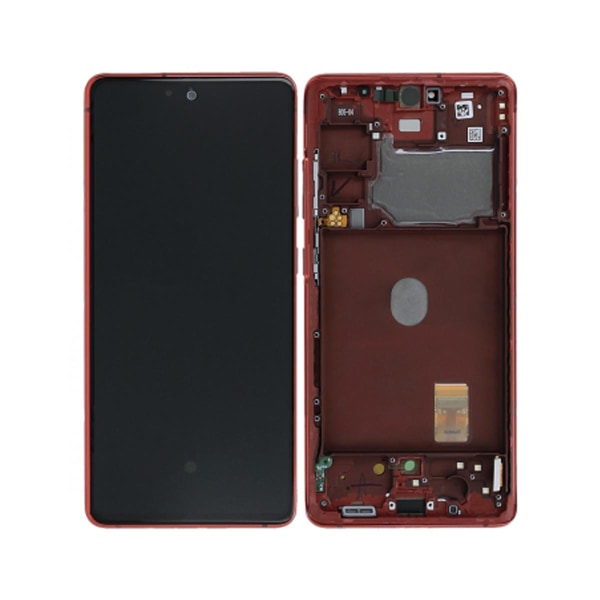 Samsung Galaxy S20 FE 5G Skärm med LCD Display Original - Röd Wine red