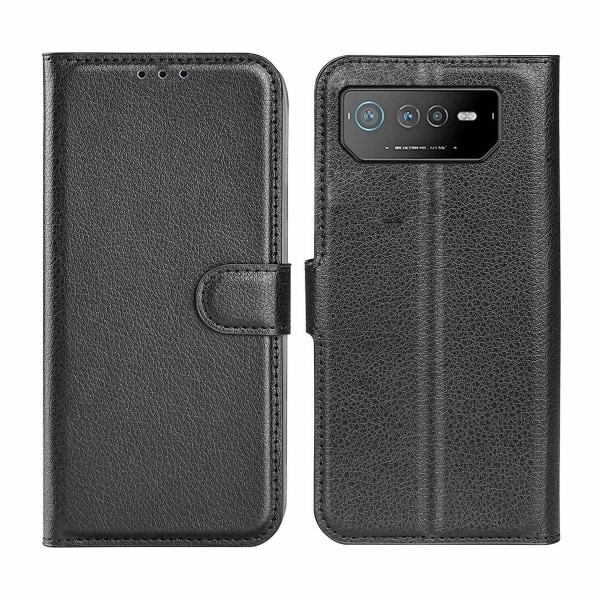 Asus ROG Phone 6 Plånboksfodral med Stativ - Svart Svart