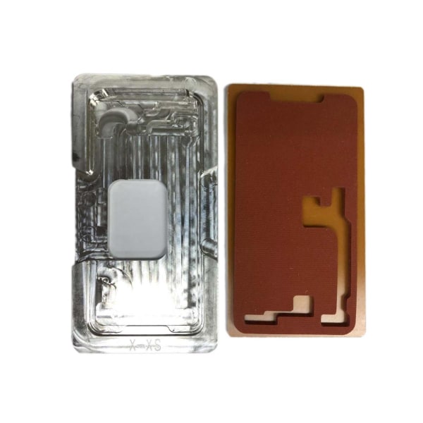 Aluminiumform med kudde Skärm-Laminering - iPhone X/XS monivärinen