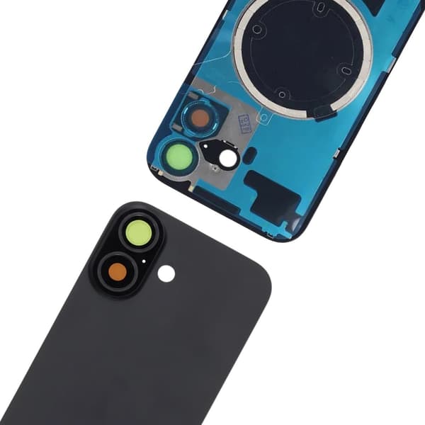 Baksida Glas med smådelar för iPhone 17 - Svart Svart