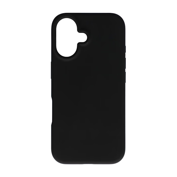 iPhone 16 Mobilskal Silikon - Svart Svart
