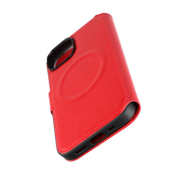 iPhone 15 Plånboksfodral med Magsafe Rvelon - Röd Röd
