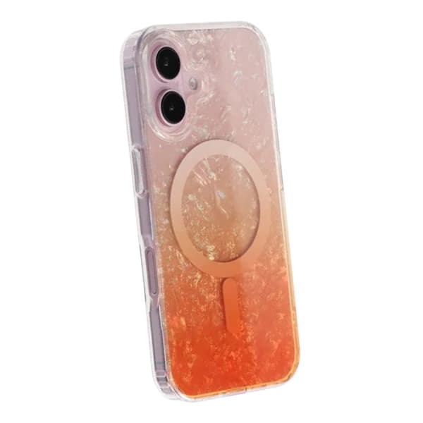 Skimrande MagSafe Mobilskal för iPhone 17 - Orange oranssi