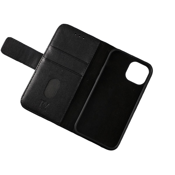 iPhone 13 Mini Plånboksfodral Läder Rvelon - Svart Black
